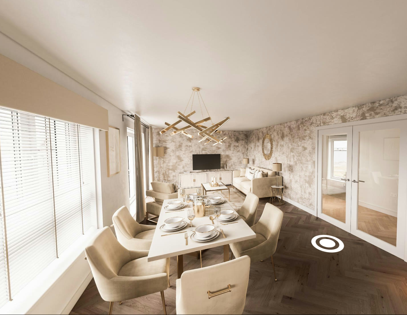 Interactive 360° tour of The Regent apartment at Royal View, Leith